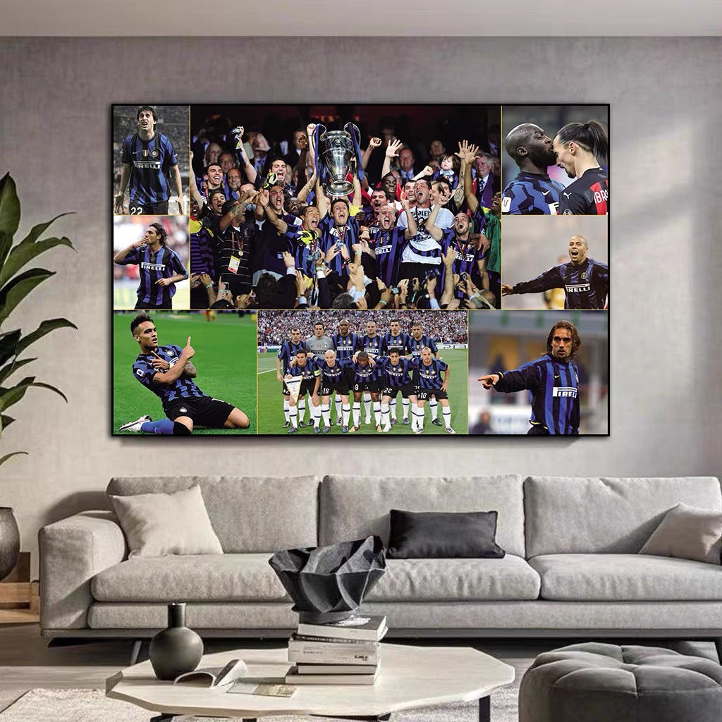 Inter Milan Football Club Poster – Championship Award Wall Art