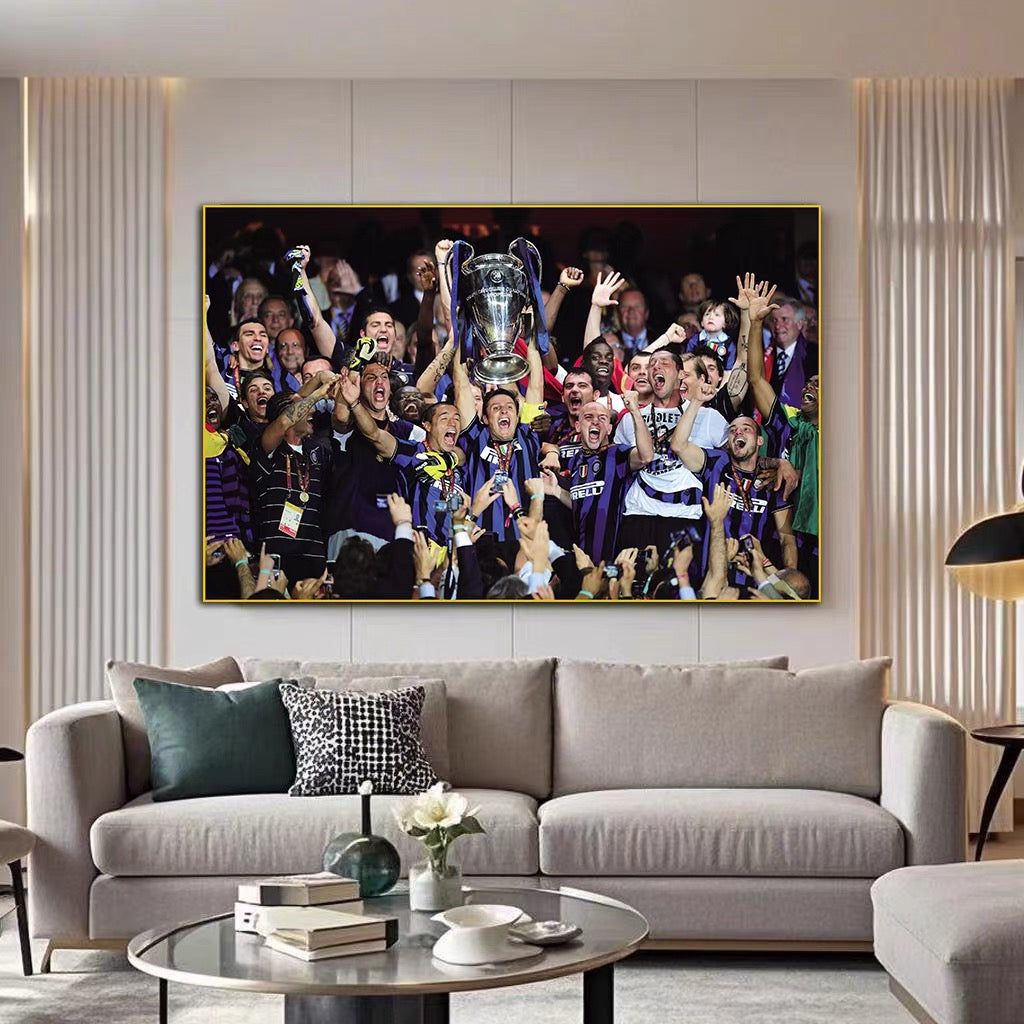 Inter Milan Football Club Poster – Championship Award Wall Art