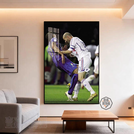 Zinedine Zidane 2006 World Cup Headbutt Poster – Iconic Football History Wall Art