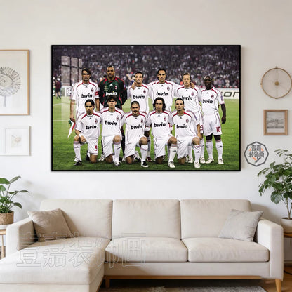 AC Milan 2007 Champions League Poster – Rossoneri Celebration Wall Art