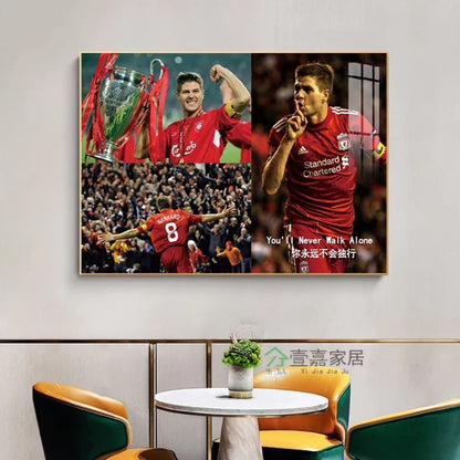 Steven Gerrard Liverpool Legend Poster – Iconic Football Wall Art