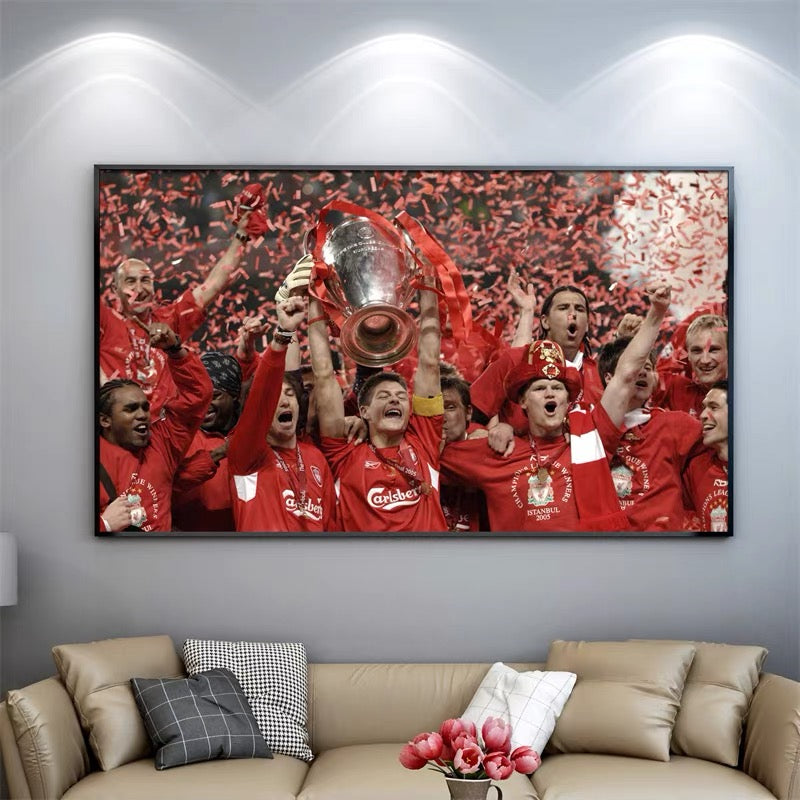 Gerrard Liverpool Wall Art – Classic Football Poster for Fans