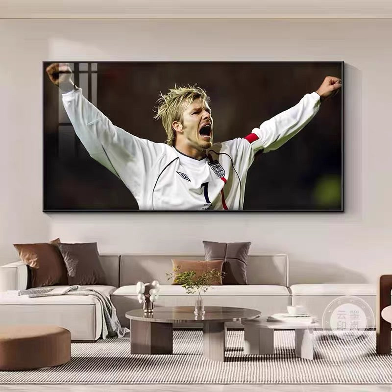 Beckham Iconic Football Poster – Classic Sports Wall Decor