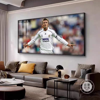 Beckham Iconic Football Poster – Classic Sports Wall Decor