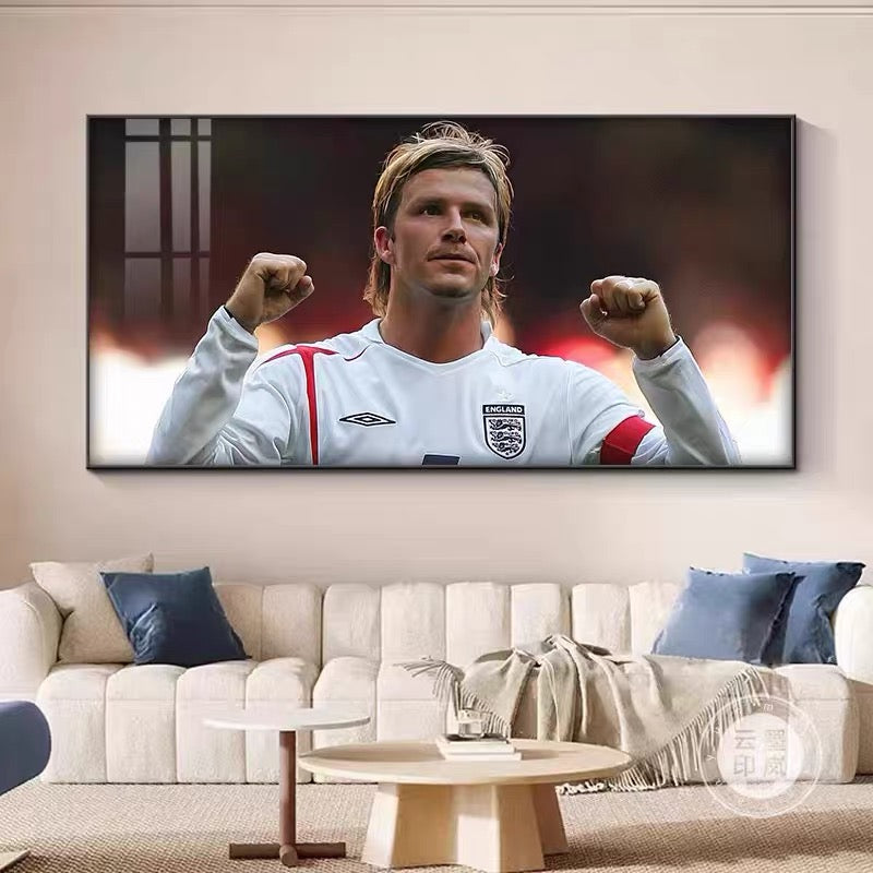 Beckham Iconic Football Poster – Classic Sports Wall Decor