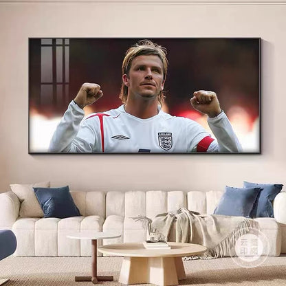 Beckham Iconic Football Poster – Classic Sports Wall Decor