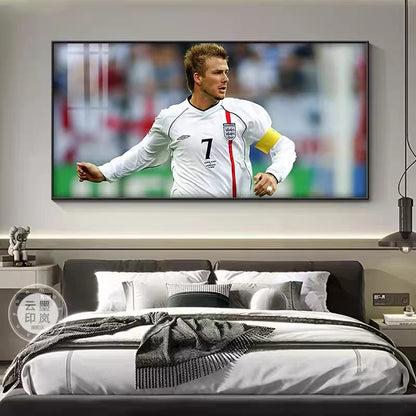 Beckham Iconic Football Poster – Classic Sports Wall Decor