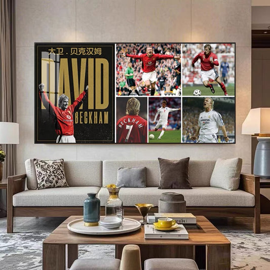 Beckham Iconic Football Poster – Classic Sports Wall Decor