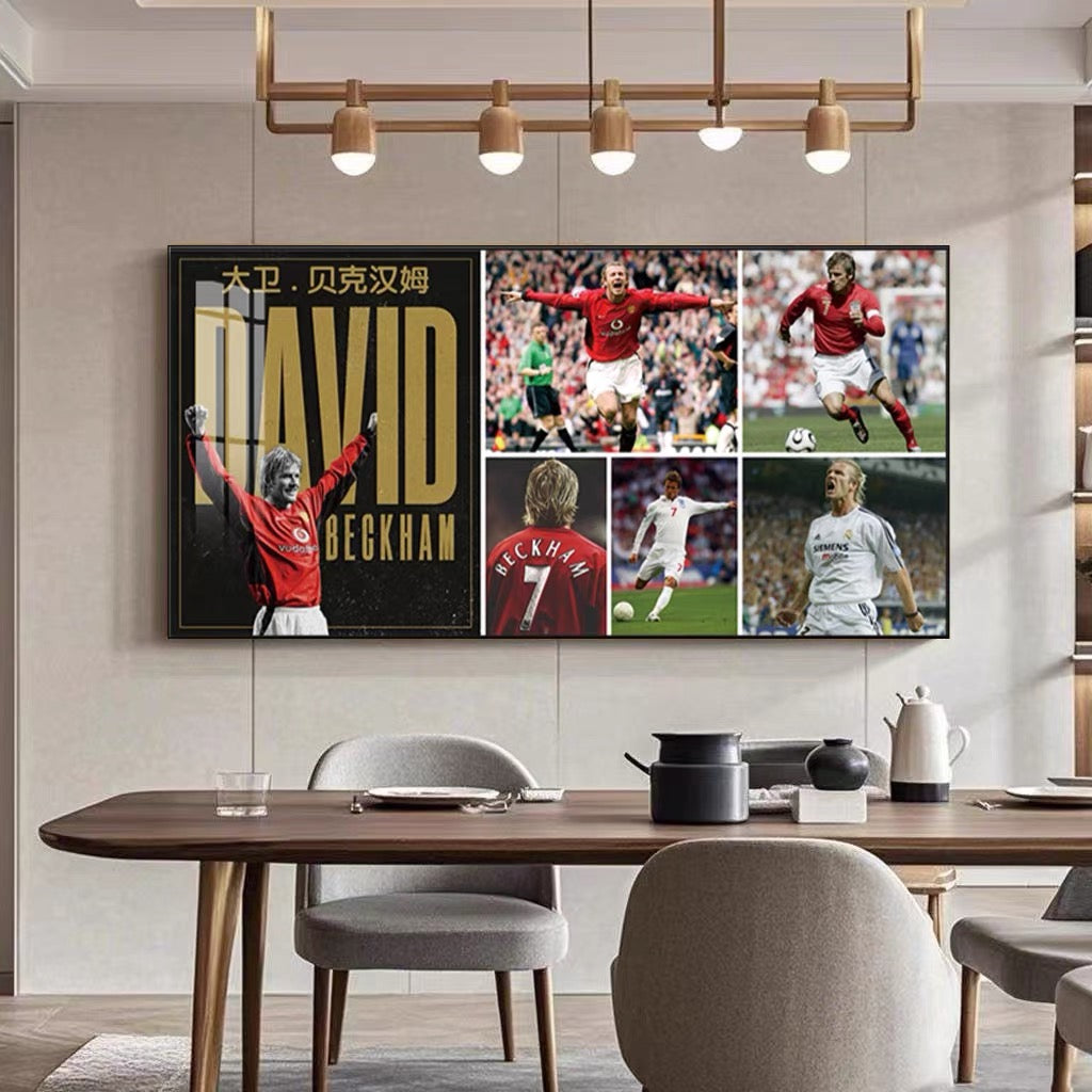 Beckham Iconic Football Poster – Classic Sports Wall Decor