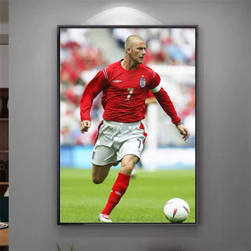 David Beckham Legend Wall Art – Stylish Football Room Decor