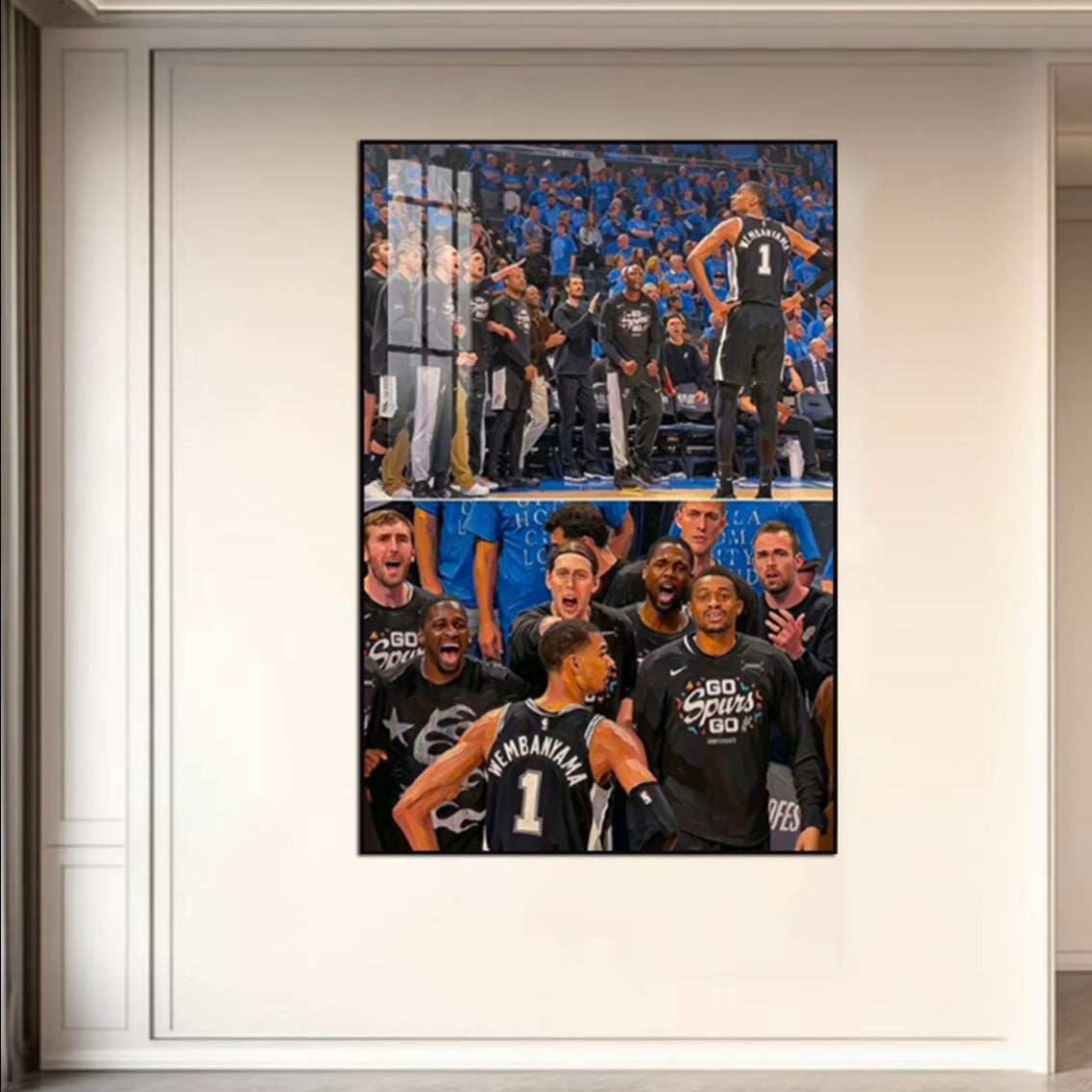 Victor Wembanyama Poster – 41 Points 24 Rebounds Dunk Wall Art