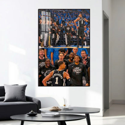 Victor Wembanyama Poster – 41 Points 24 Rebounds Dunk Wall Art