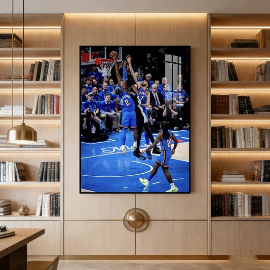 Victor Wembanyama Poster – 41 Points 24 Rebounds Dunk Wall Art