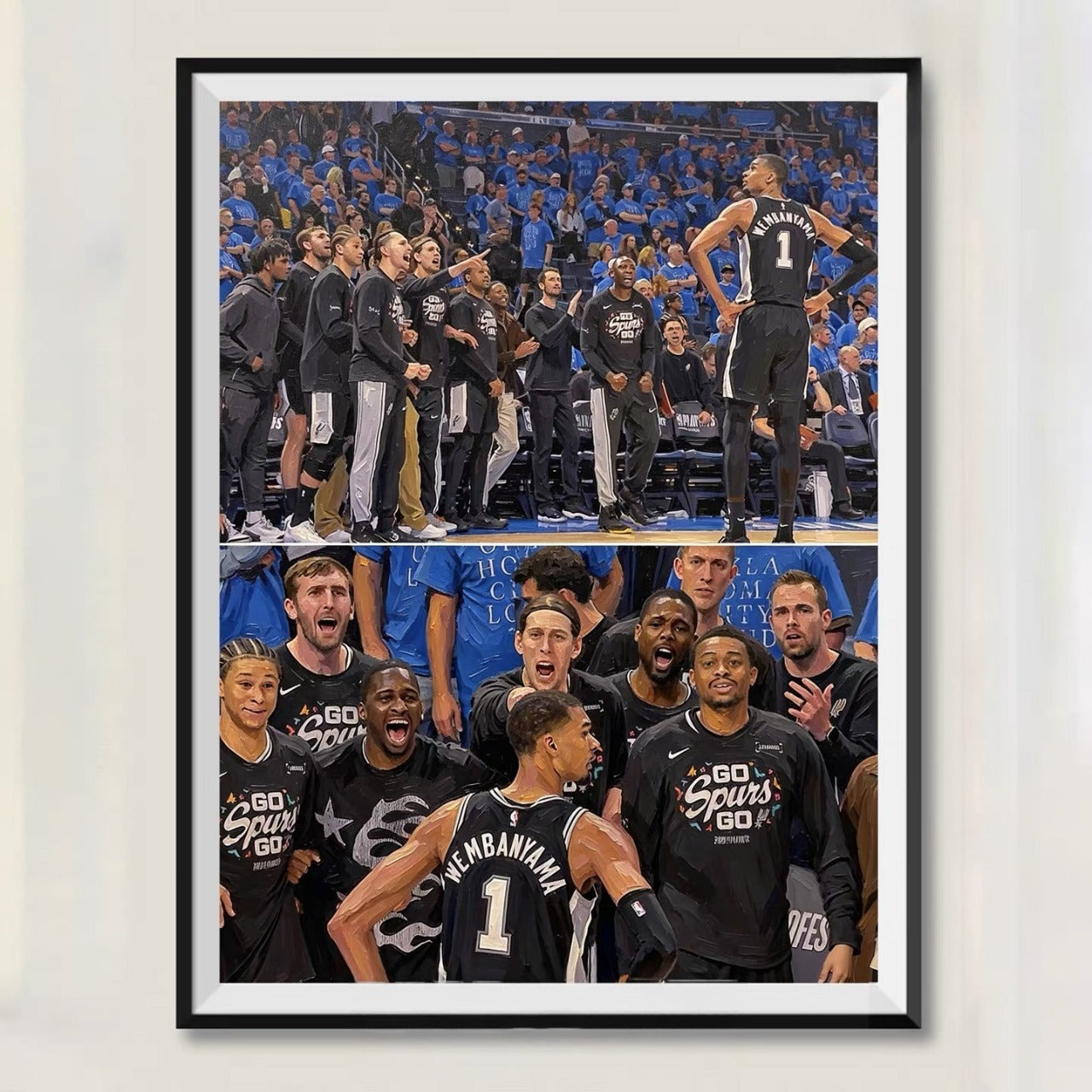 Victor Wembanyama 41 & 24 “Not Human” Basketball Wall Art