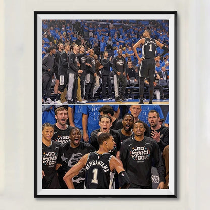Victor Wembanyama 41 & 24 “Not Human” Basketball Wall Art