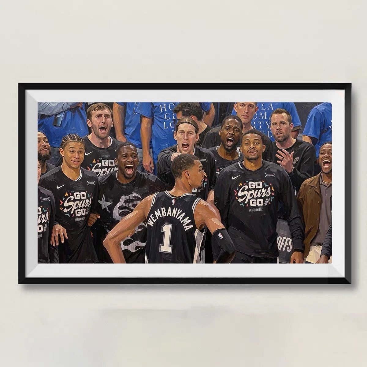 Victor Wembanyama 41 & 24 “Not Human” Basketball Wall Art