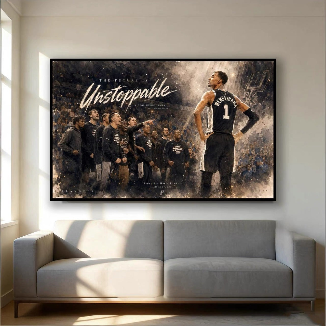Victor Wembanyama Basketball Masterpiece Wall Art