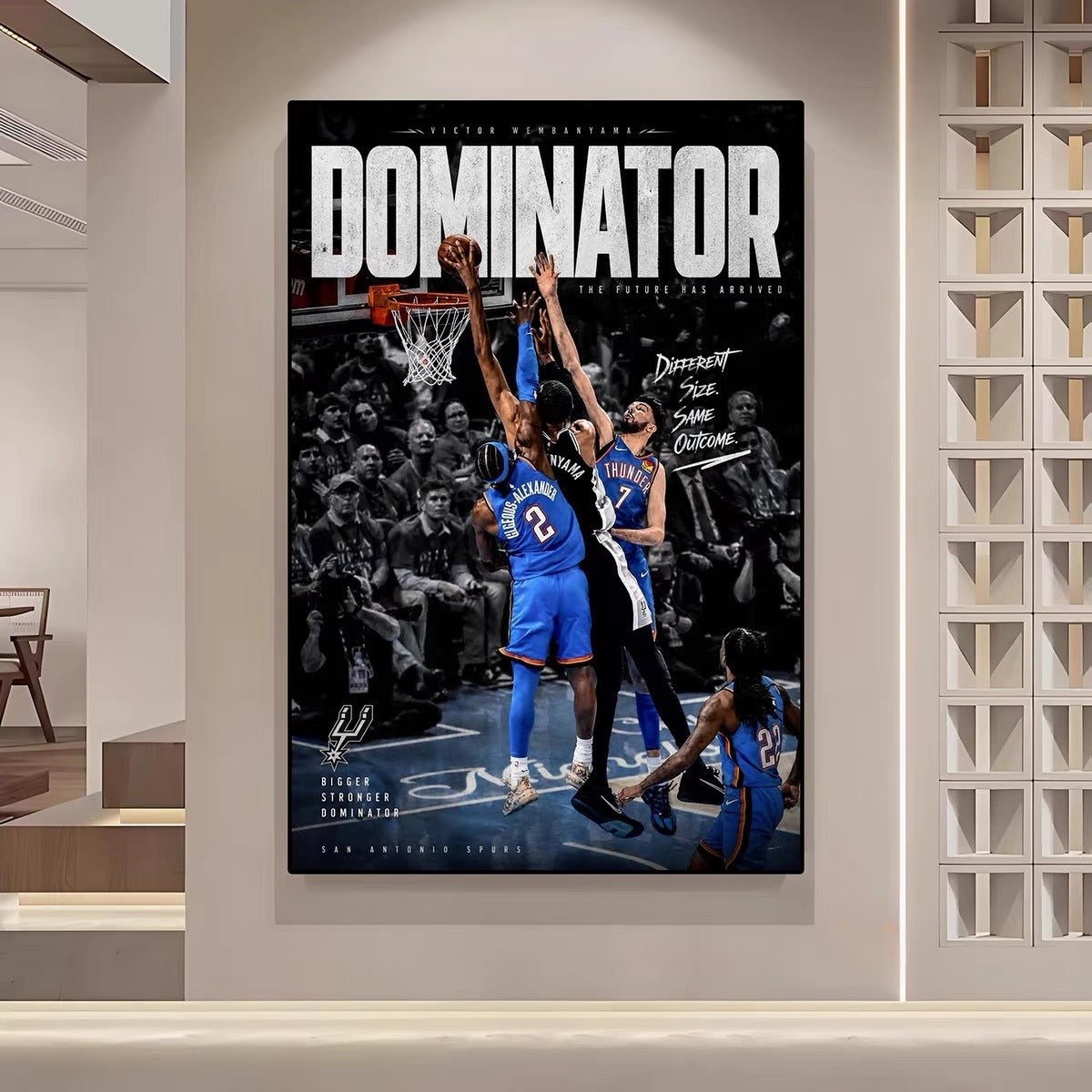 Victor Wembanyama Poster – 41 Points 24 Rebounds Dunk Wall Art