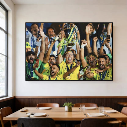 Cristiano Ronaldo Al Nassr 2026 Champions Poster Wall Art – Saudi League Football Decor