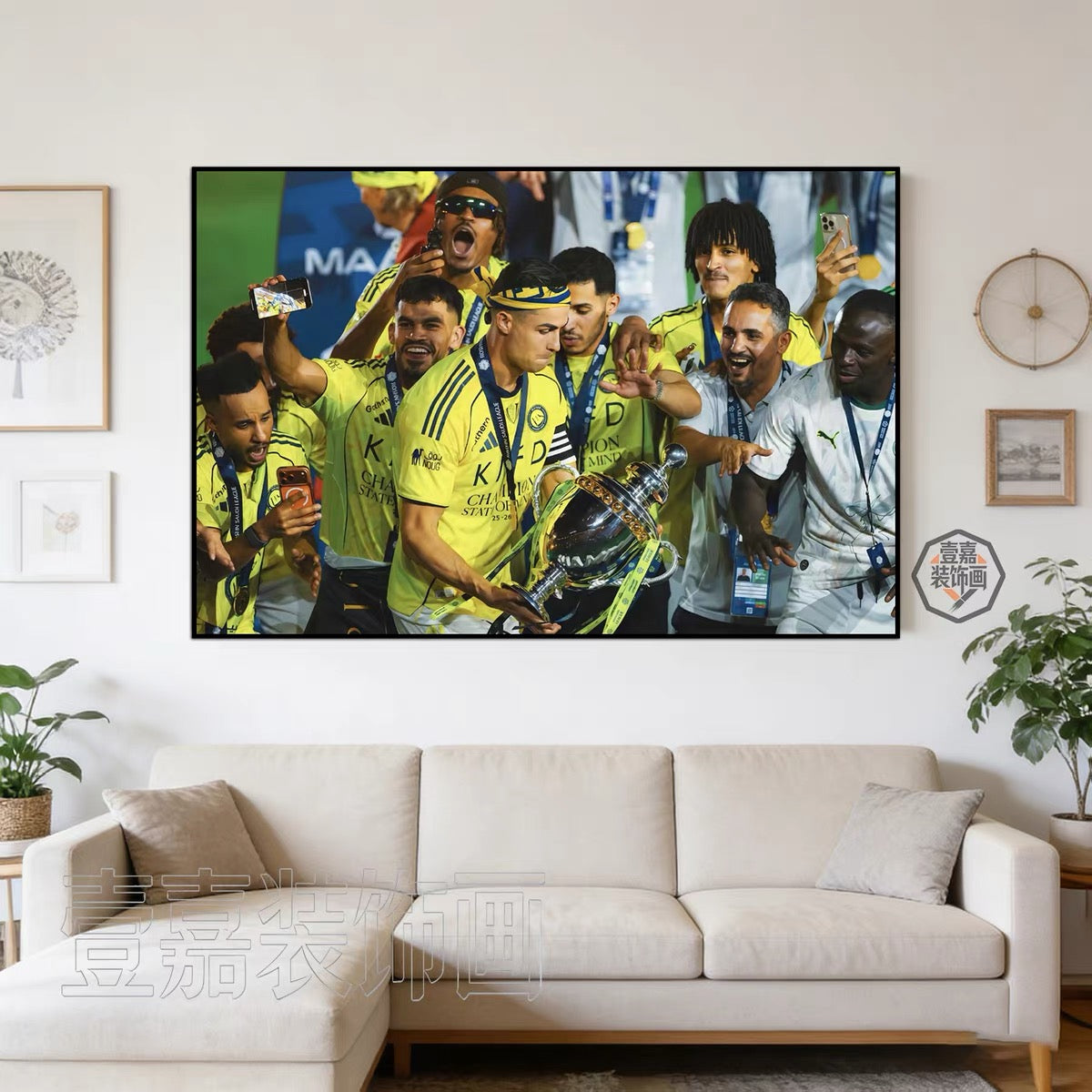 Cristiano Ronaldo Al Nassr 2026 Champions Poster Wall Art – Saudi League Football Decor