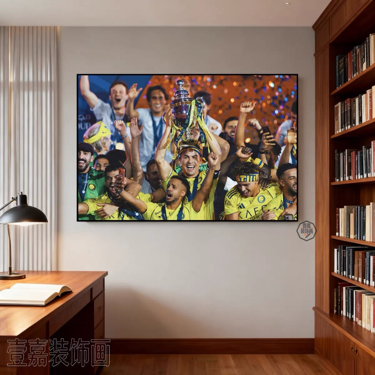 Cristiano Ronaldo Al Nassr 2026 Champions Poster Wall Art – Saudi League Football Decor