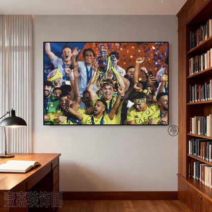 Cristiano Ronaldo Al Nassr 2026 Champions Poster Wall Art – Saudi League Football Decor
