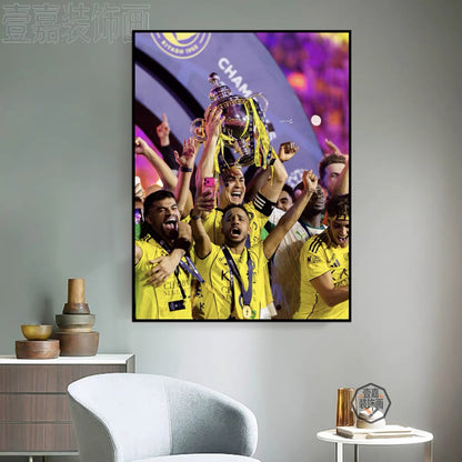 Cristiano Ronaldo Al Nassr 2025/26 Champions Poster Wall Art – 37 Titles Football Decor