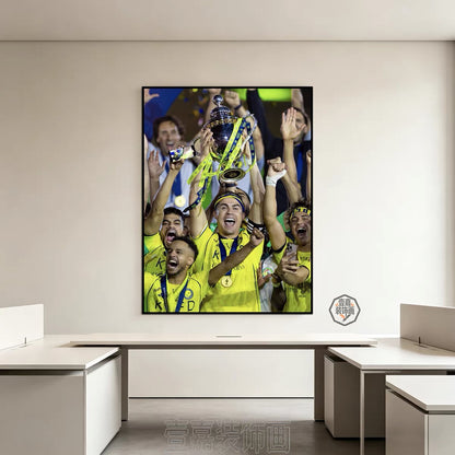 Cristiano Ronaldo Al Nassr 2025/26 Champions Poster Wall Art – 37 Titles Football Decor