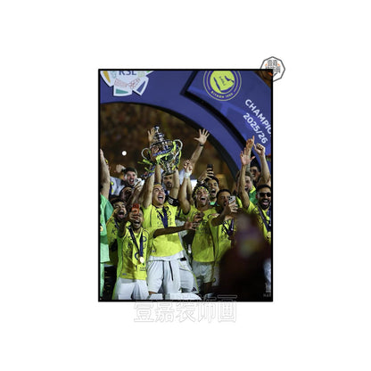 Cristiano Ronaldo Al Nassr 2025/26 Champions Poster Wall Art – 37 Titles Football Decor