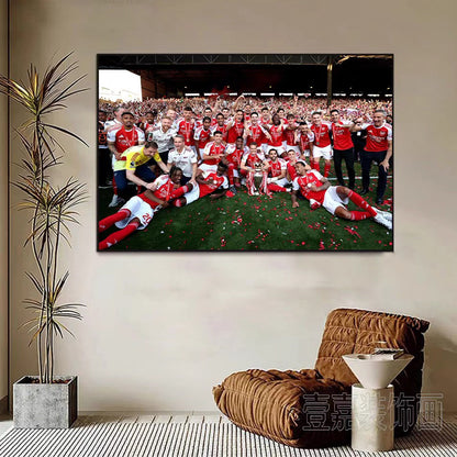 Arsenal 25/26 EPL Champions Poster Wall Art for Sports Betting Shop Decoration