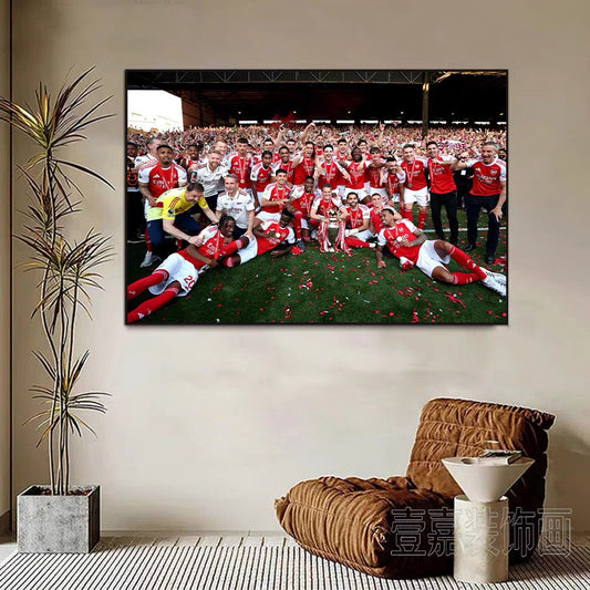 Arsenal 25/26 EPL Champions Poster Wall Art for Sports Betting Shop Decoration