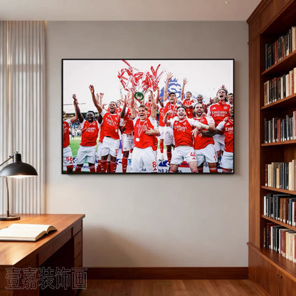 Arsenal 25/26 EPL Champions Poster Wall Art for Sports Betting Shop Decoration