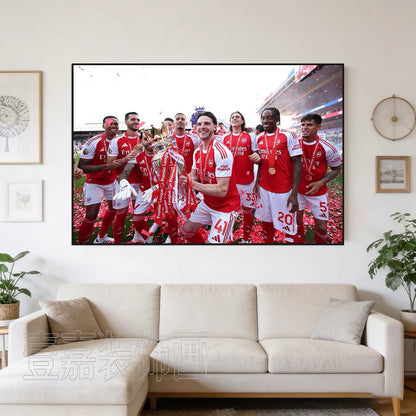 Arsenal 25/26 EPL Champions Poster Wall Art for Sports Betting Shop Decoration