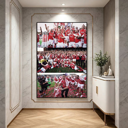 Arsenal 25/26 EPL Champions Poster Wall Art for Sports Betting Shop Decoration