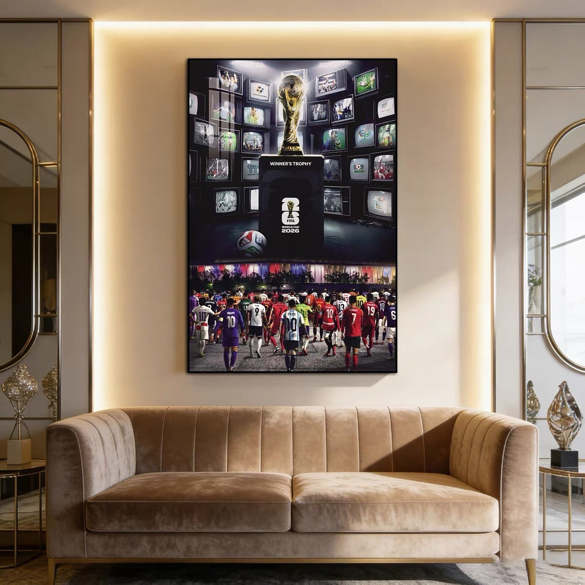 2026 World Cup Top 10 Football Legends Poster 🏆 Wall Art for Home & Office