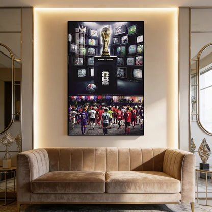 2026 World Cup Top 10 Football Legends Poster 🏆 Wall Art for Home & Office