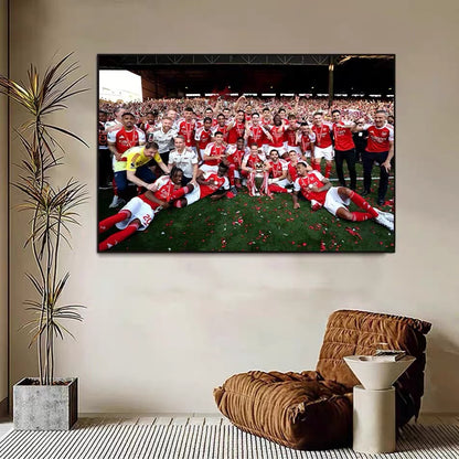 Arsenal 25/26 EPL Champions Poster Wall Art for Sports Betting Shop Decoration