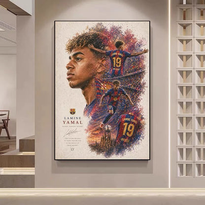 Cristiano Ronaldo, Mbappé & Haaland Football Legends Poster – World Cup Stars Wall Art