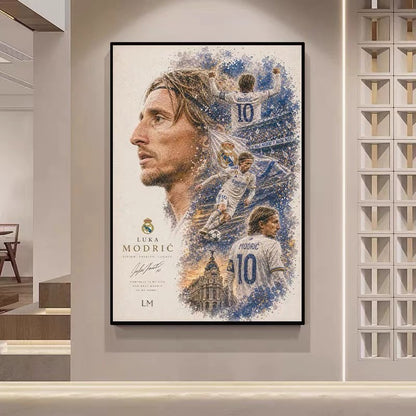 Cristiano Ronaldo, Mbappé & Haaland Football Legends Poster – World Cup Stars Wall Art