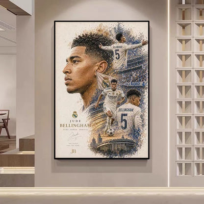 Cristiano Ronaldo, Mbappé & Haaland Football Legends Poster – World Cup Stars Wall Art
