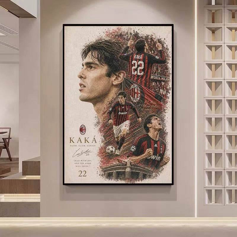 Cristiano Ronaldo, Mbappé & Haaland Football Legends Poster – World Cup Stars Wall Art