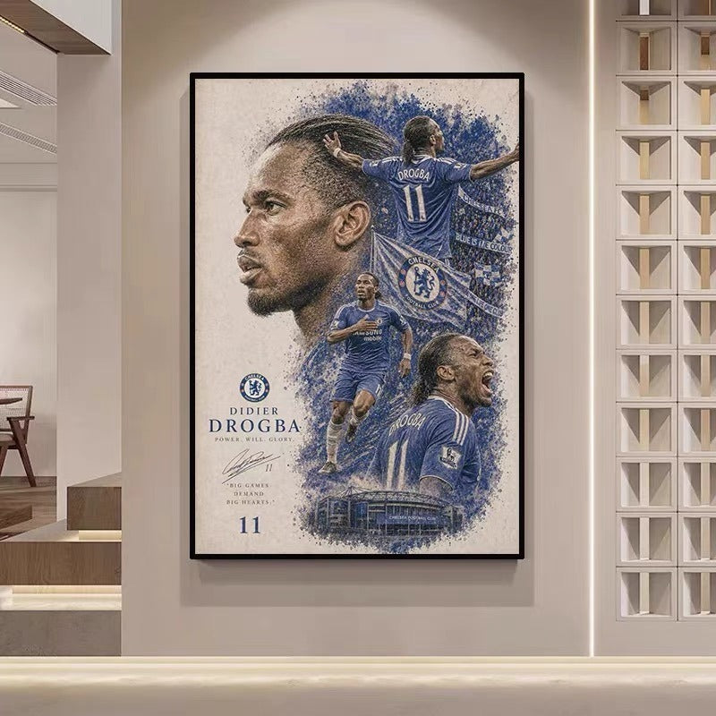 Cristiano Ronaldo, Mbappé & Haaland Football Legends Poster – World Cup Stars Wall Art