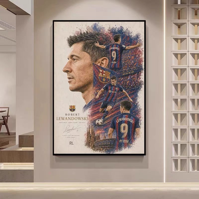 Cristiano Ronaldo, Mbappé & Haaland Football Legends Poster – World Cup Stars Wall Art