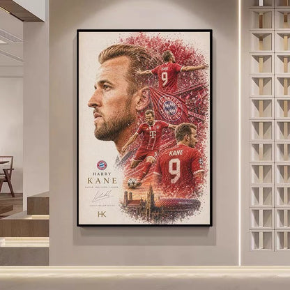 Cristiano Ronaldo, Mbappé & Haaland Football Legends Poster – World Cup Stars Wall Art
