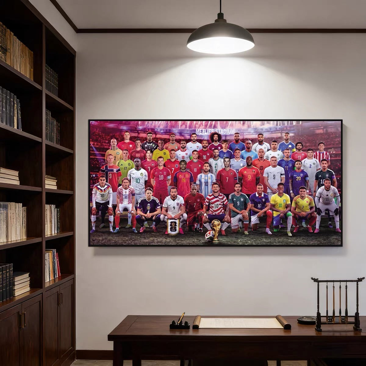 2026 FIFA World Cup Superstars Poster – Messi & Ronaldo Football Legends Wall Art