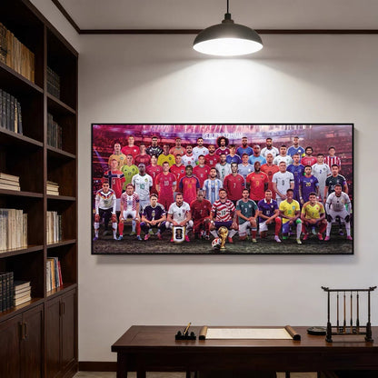 2026 FIFA World Cup Superstars Poster – Messi & Ronaldo Football Legends Wall Art