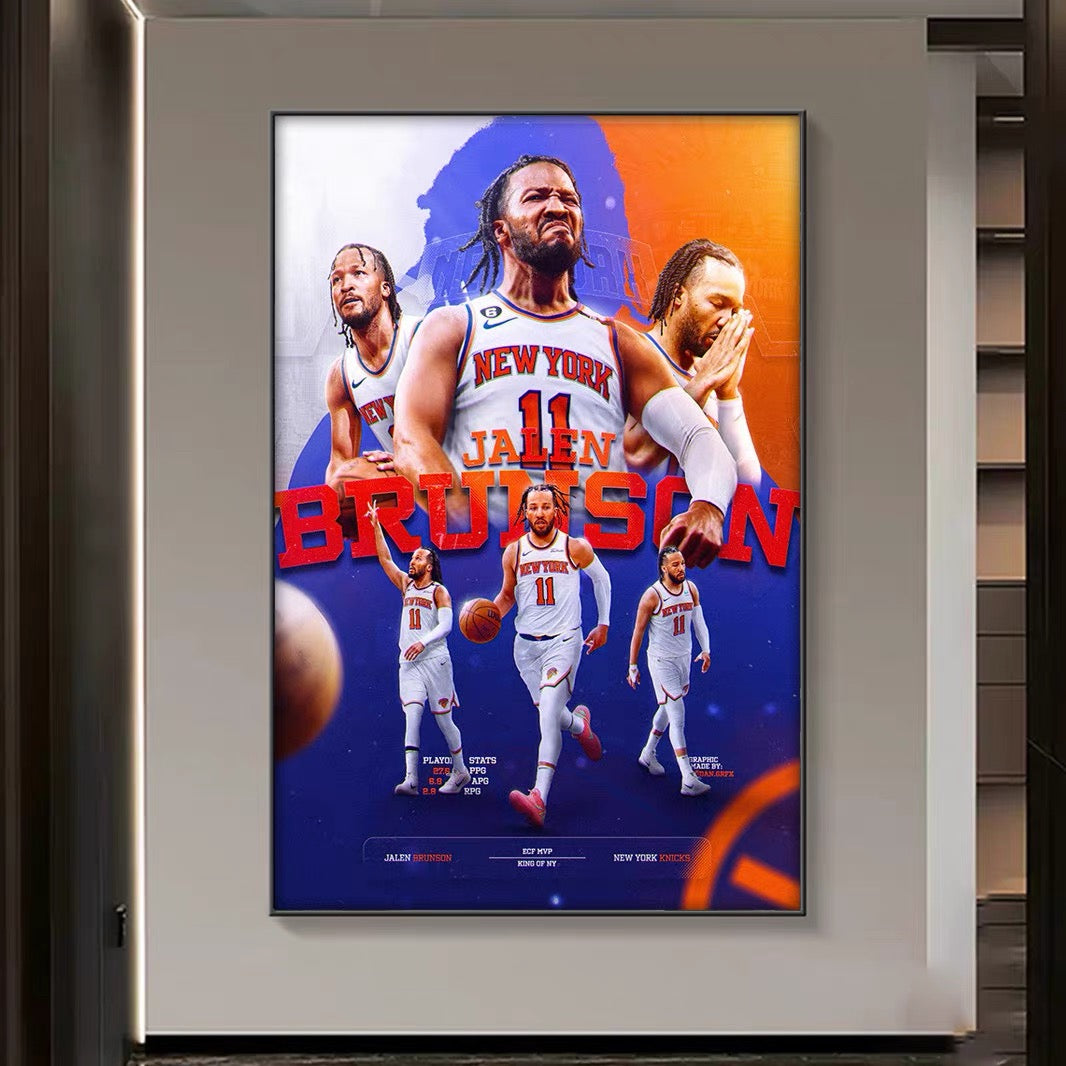 Jalen Brunson New York King Poster – Knicks Basketball Wall Art