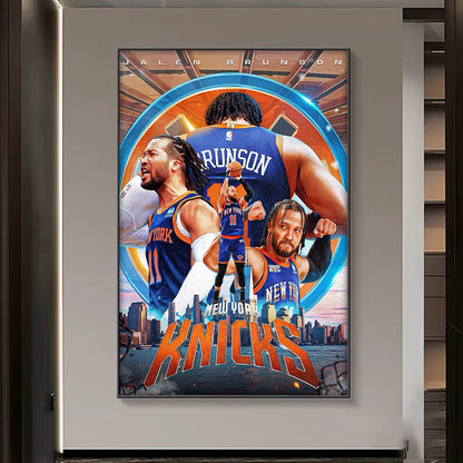 Jalen Brunson New York King Poster – Knicks Basketball Wall Art