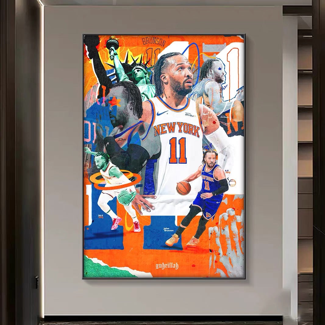 Jalen Brunson New York King Poster – Knicks Basketball Wall Art