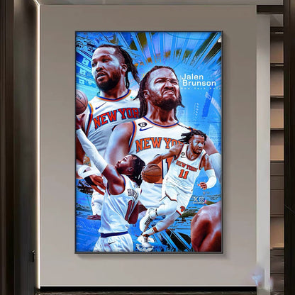 Jalen Brunson New York King Poster – Knicks Basketball Wall Art